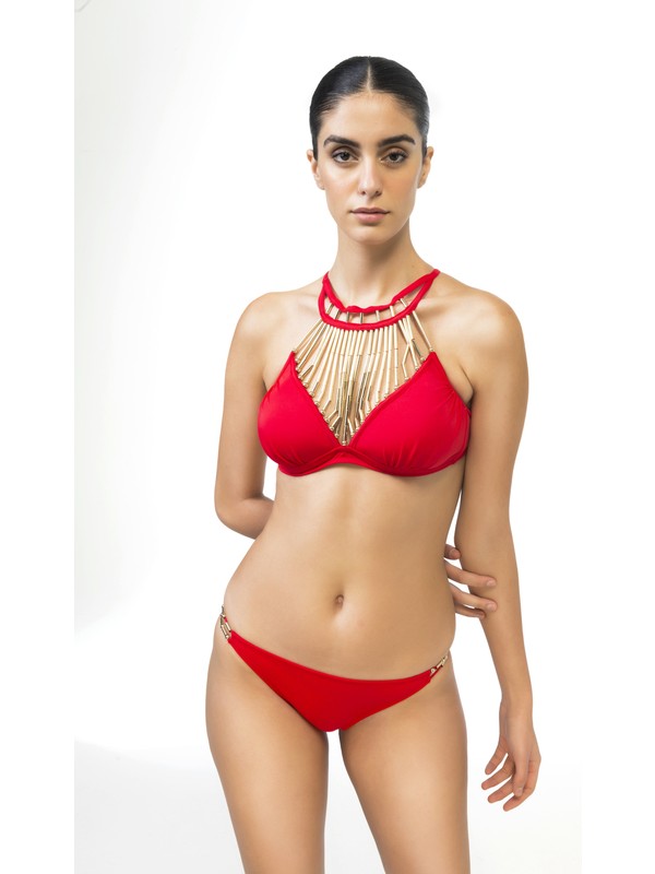 Bonesta Swimwear Kadın Boru Boncuklu Halter Bikini Fiyatı