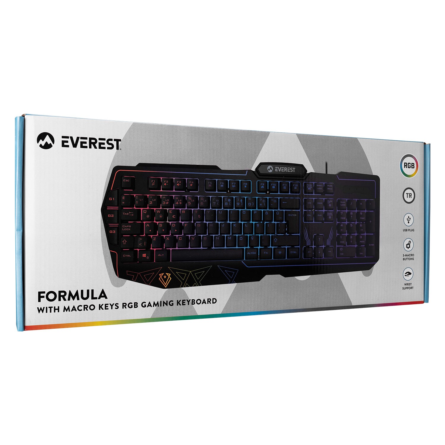 Everest KB GX61 Formula USB Rgb Aydınlatmalı 3 Makro Tuşlu Fiyatı