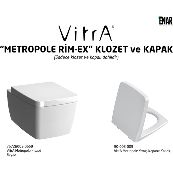 Vitra Metropole Rim Ex Asma Klozet Takımı Fiyatı