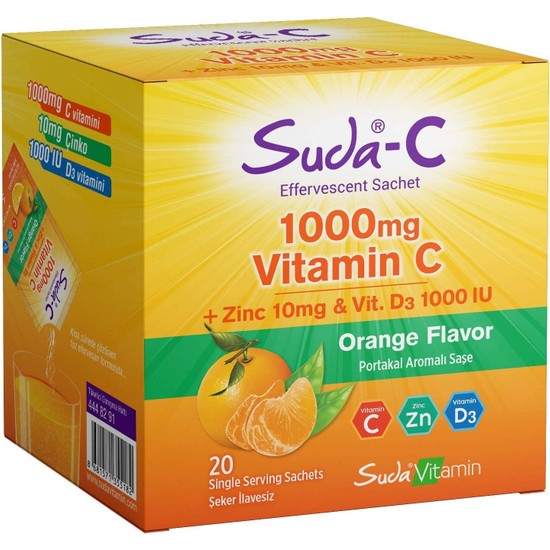 Suda Collagen Suda Vitamin Suda C Orange Sachet Paket Fiyat