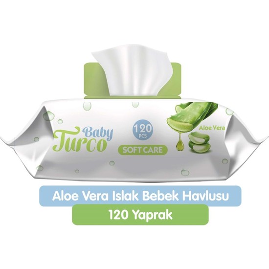 Baby Turco Islak Havlu Mendil Soft Care Aloe Vera Yaprak Fiyat