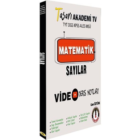 Tasarı Dgs Ales Tyt Matematik Sayılar Video Ders Notları Kitabı