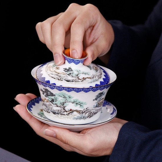 Sld Jingdezhen Seramik Ay Tureen Mavi Ve Beyaz Porselen Fiyat