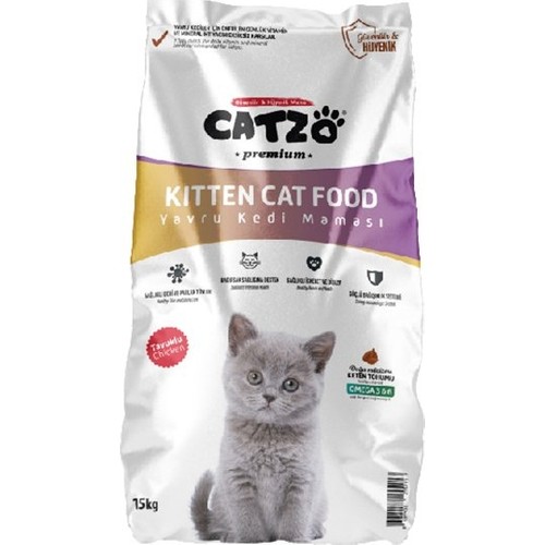 Catzo Premium Tavuklu Yavru Kedi Maması 15 kg Fiyatı