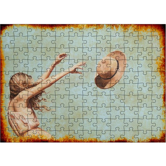 Tablomega Ahşap Mdf Puzzle Yapboz Kadın ve Şapka 120 Parça Fiyatı