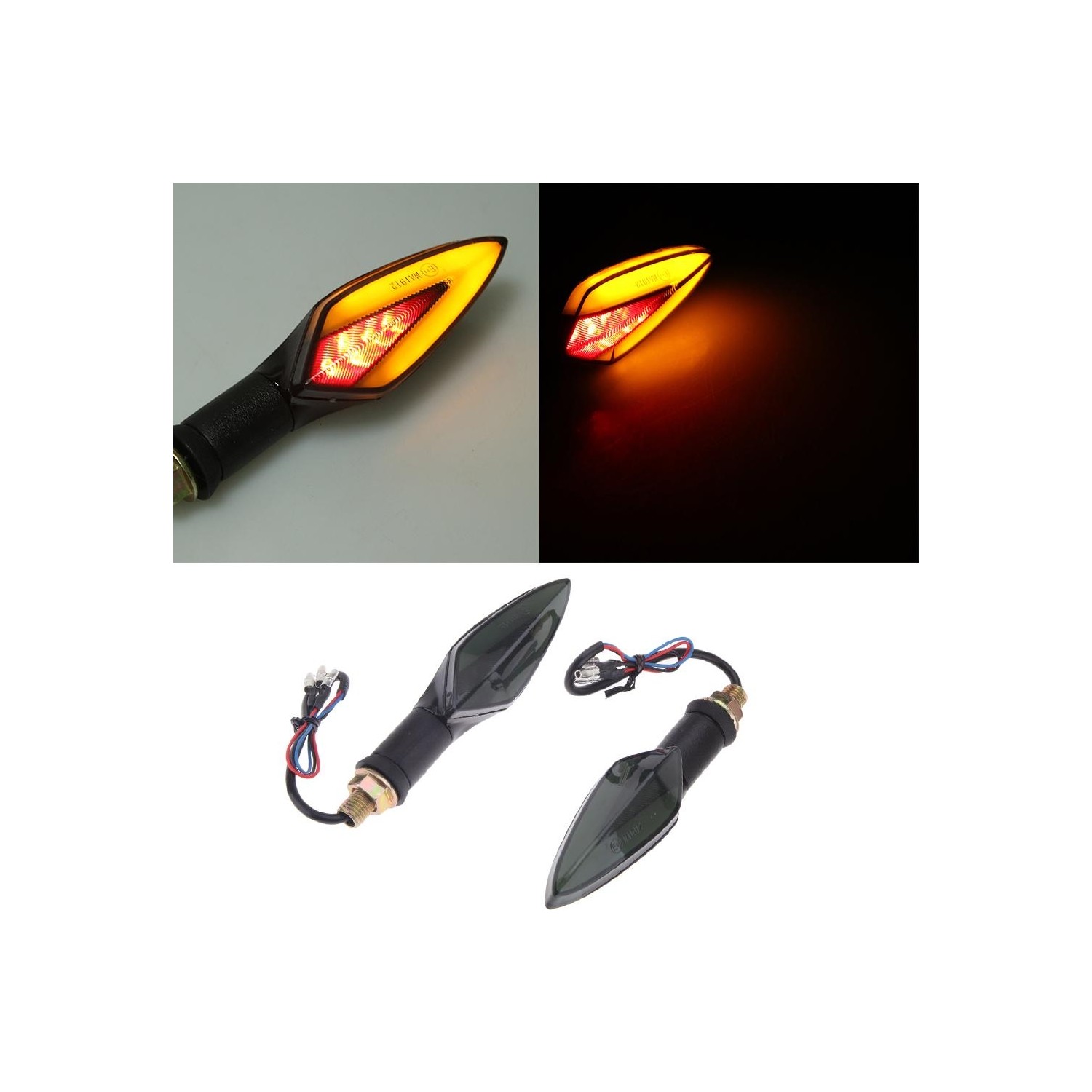 2 x Evrensel Ön ve Arka Motosiklet Amber LED Dönüş Sinyali Fiyatı