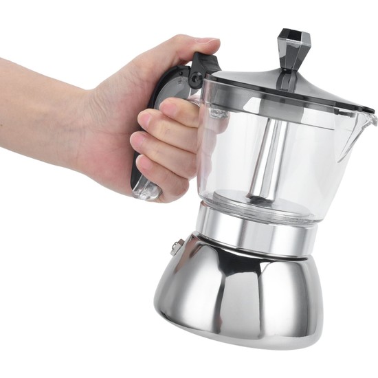 Sanlindou Bardak Paslanmaz Elik Kahve Makinesi Stopetop Moka Pot