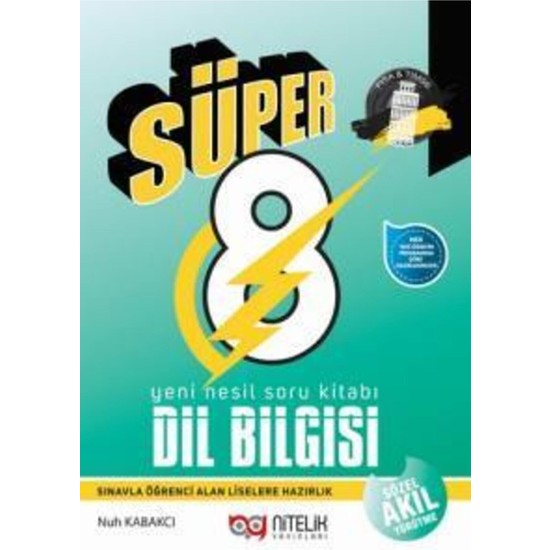 Nitelik Yayınları 8 Sınıf Süper Dil Bilgisi Yeni Nesil Soru Kitabı