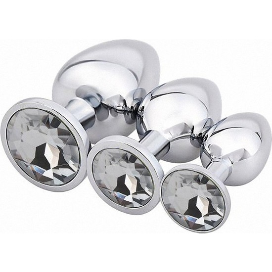 Taşlı Farklı Boyutta Metal Anal Plug Seti Fiyatı
