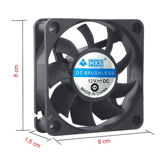 Keepro Dc 12V 8cm 2 Pinli Soğutucu Fan 8X8X1 5 cm Fan Fiyatı