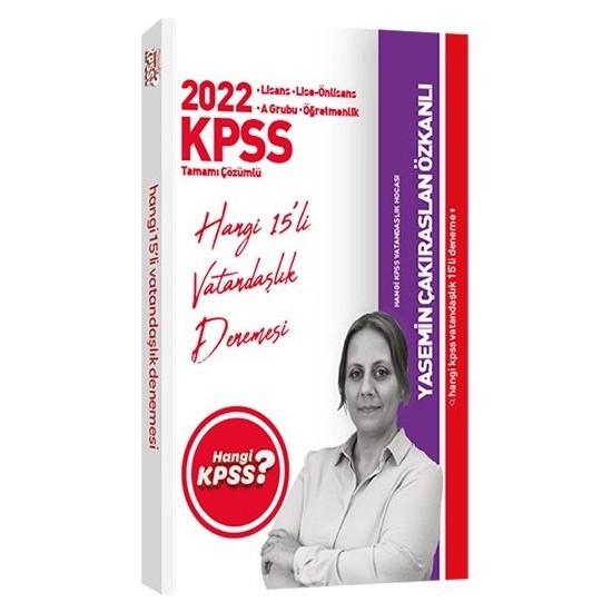 Hangi KPSS 2022 KPSS Vatandaşlık 15 li Deneme Sınavı Tamamı Kitabı