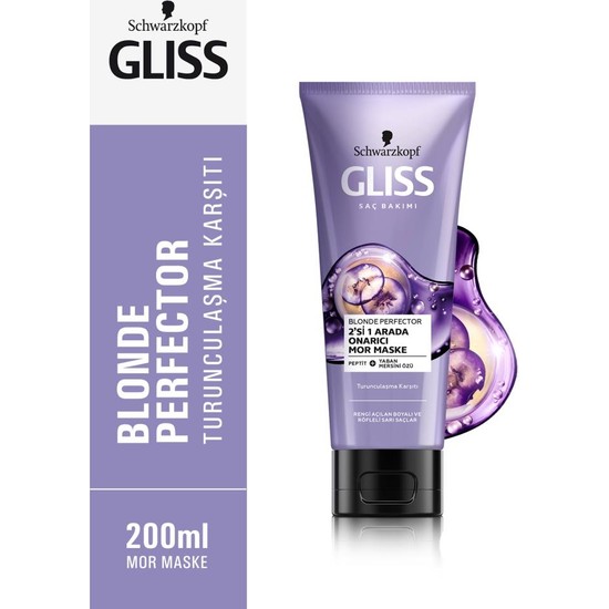 Gliss Blonde Perfector Mor Maske 200 ml x 3 Adet Fiyatı