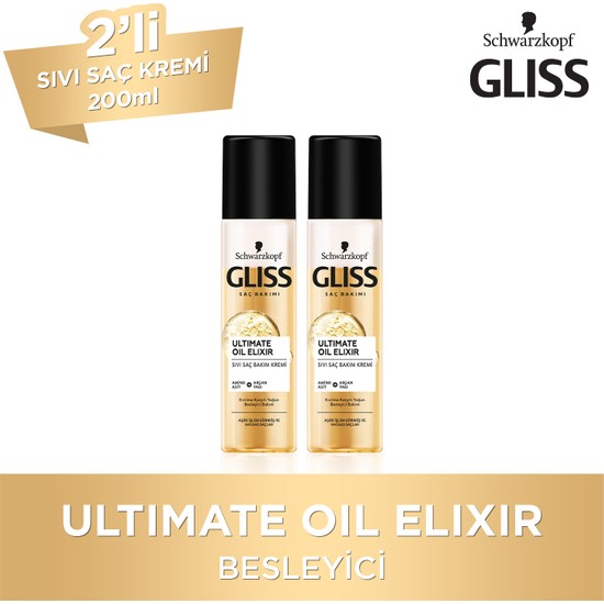 Gliss Ultimate Oil Elixir Sıvı Saç Kremi 200 Ml X 2 Adet Fiyatı