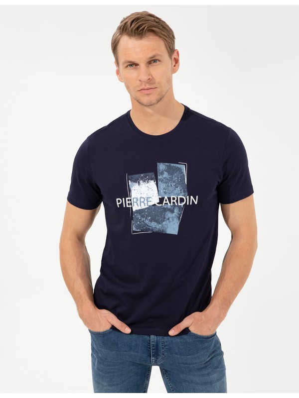 Pierre Cardin Erkek Lacivert Slim Fit Bisiklet Yaka T Shirt Fiyat