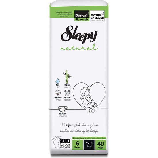 Sleepy Natural Jumbo Paket Cırtlı Bebek Bezi No 6 Xlarge Fiyatı