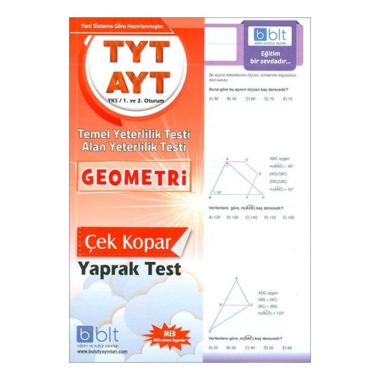 Bulut Eğitim TYT AYT Geometri Çek Kopar Yaprak Test Kitabı