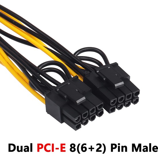 Pcı E 8 Pin Dişi Çift 8 Pin 6 2 Erkek Kablo 8pin Fiyatı