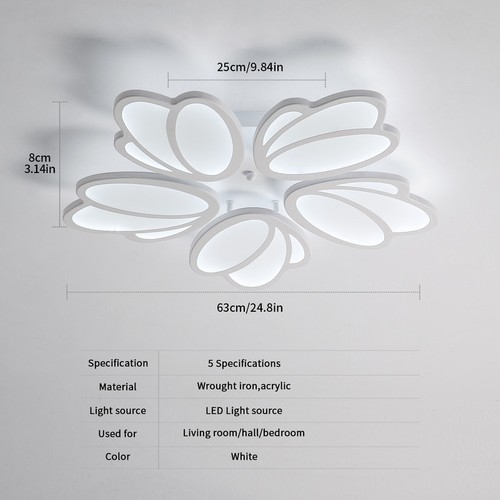 Goeco Modern Petal LED Tavan Lambası 90W 9000LM 6000K Beyaz Fiyatı