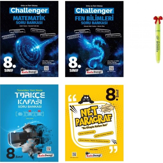 Kafa Dengi Yayınları Lgs 8 sınıf Challenger Matematik Fen ve Kitabı