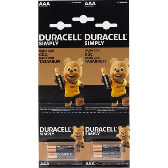 Duracell Simply Aaa Alkalin Ince Kalem Pil 20 li Paket Fiyatı