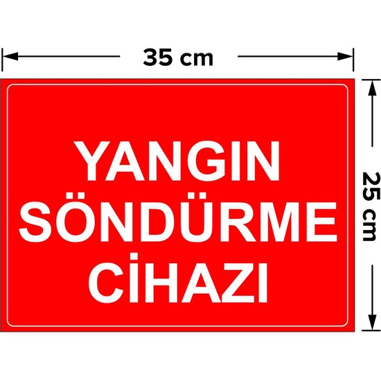 New Jargon Yangın Sondurme Cihazi Levhası Dekote Malzeme Fiyatı