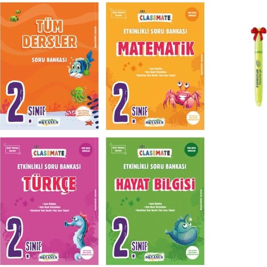 Okyanus Yayınları 2 Sınıf Tüm Dersler Classmate Matematik Kitabı