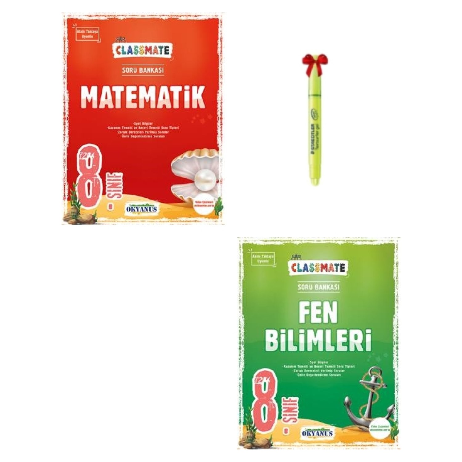 Okyanus Yayınları Lgs 8 sınıf Classmate Matematik Fen Kitabı