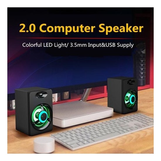 Xinh Usb Kablolu Bilgisayar Hoparl Rler Led Stereo Fiyat