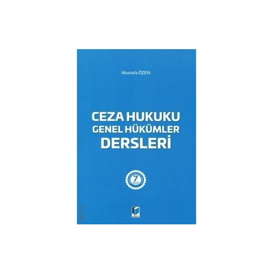 Ceza Hukuku Genel H K Mler Dersleri Mustafa Zen Kitab