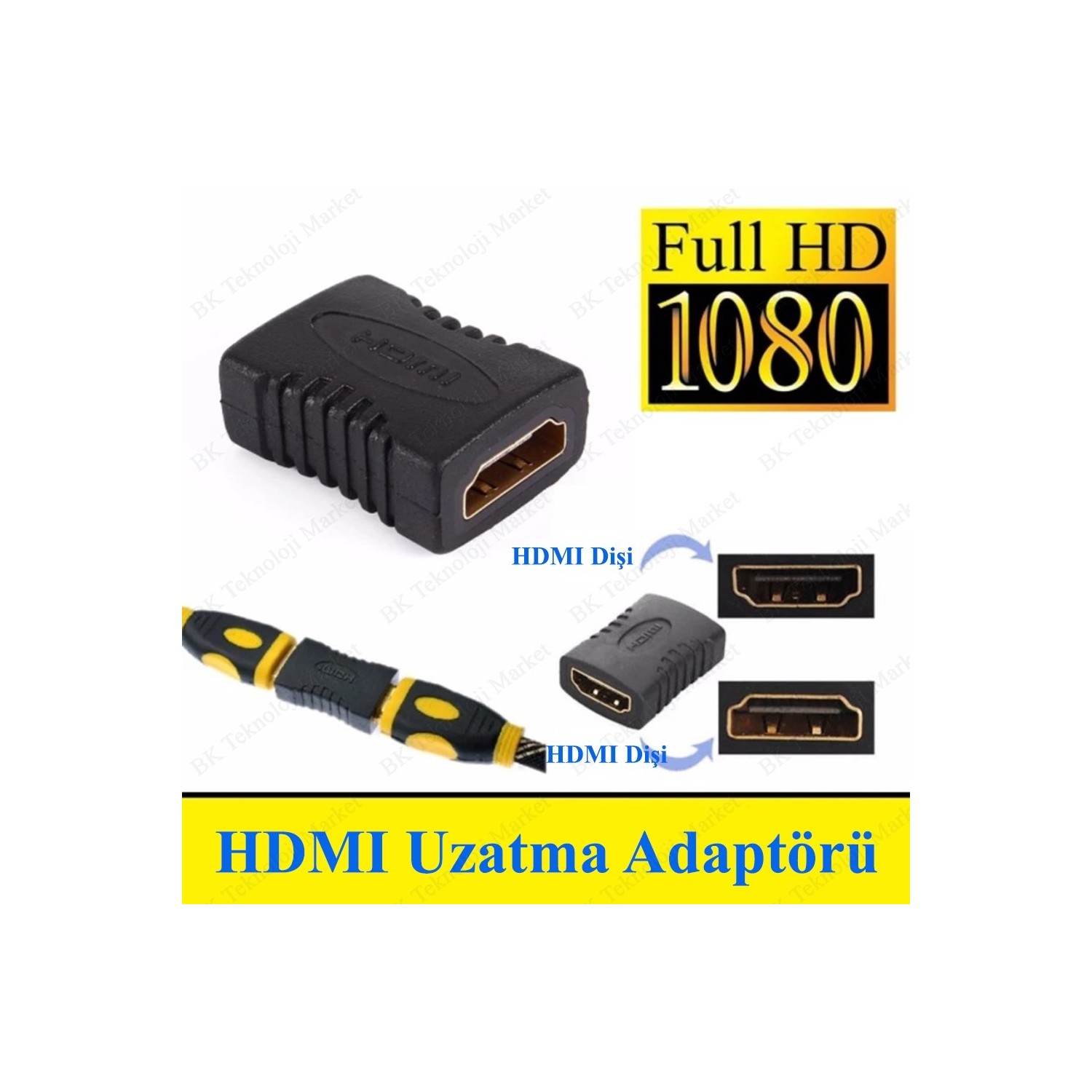 BK Teknoloji Gold Plated HDMI Dişi To HDMI Dişi HDMI Uzatma Fiyatı