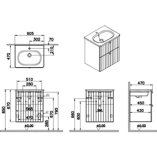 Vitra Root Groove Lavabo Dolab Ki Ekmeceli Cm Fiyat