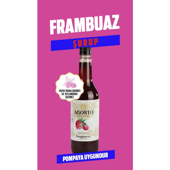 Agosto 6 x 700 ml Frambuaz Aromalı Şurup Fiyatı