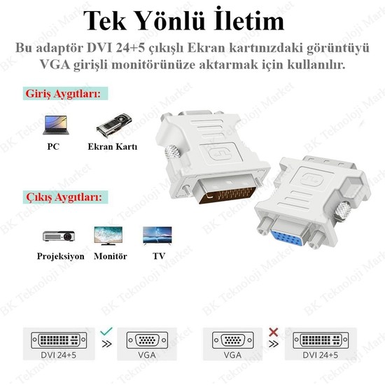 Bk Teknoloji Y Ksek Kalite Dv I Erkek To Vga Di I Fiyat