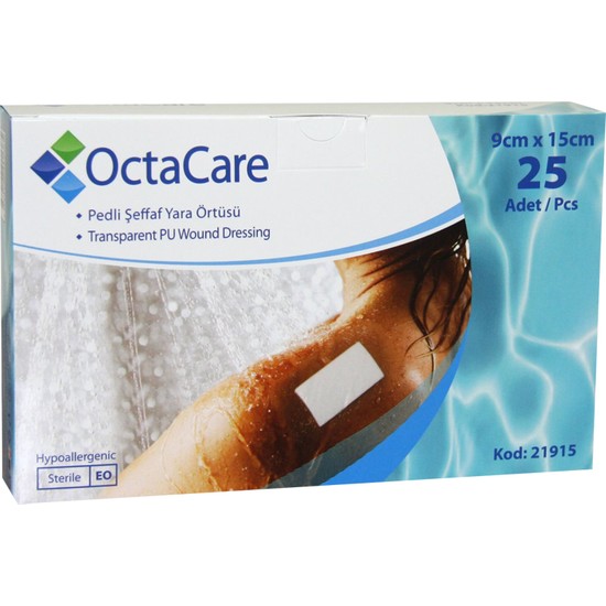 Octacare Şeffaf Pedli Yara Örtüsü 9 cm x 10 cm 10 lu Fiyatı