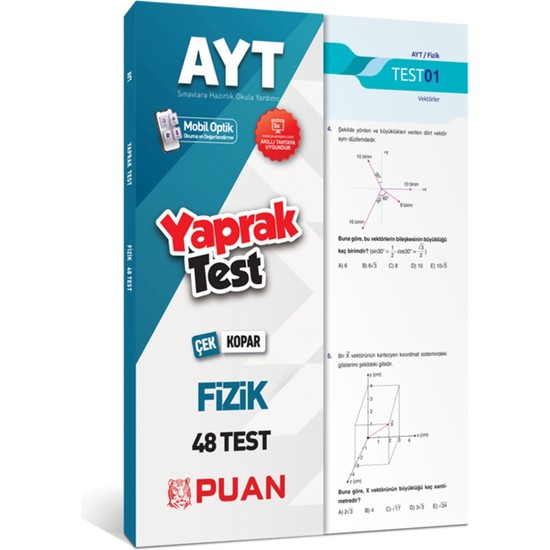 Puan Yayınları 2022 Ayt Fizik Yaprak Test Kitabı ve Fiyatı