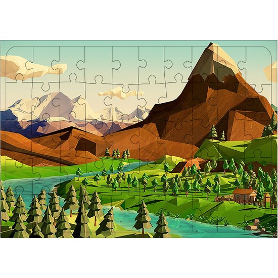 Tablomega Ahşap Mdf Puzzle Yapboz Animasyon Manzara 50 Parça Fiyatı