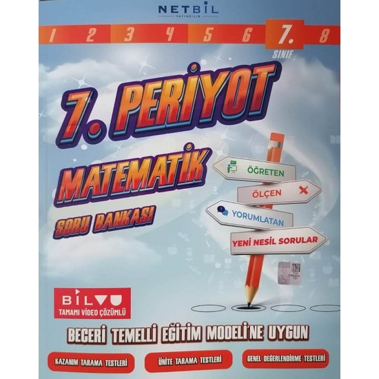 Bilfen Netbil 7 sınıf Gri Periyot Matematik Soru Bankası Kitabı