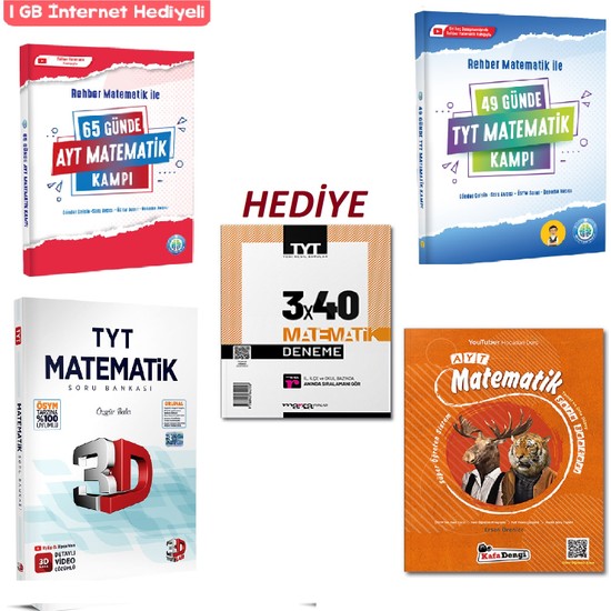 Rehber Matematik 49 Günde Tyt 65 Günde Ayt Mat Kamp Tyt 3D Kitabı