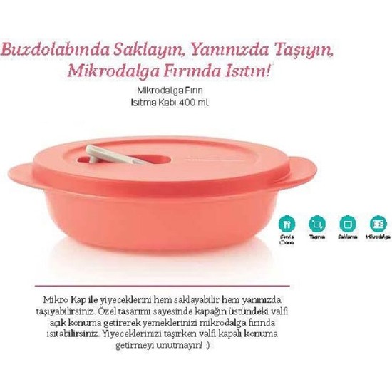 Tupperware Mikro Kap Ml Mikrodalga Saklama Beslenme Kab Fiyat