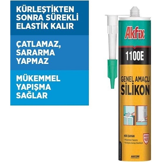 Akfix 1100E Beyaz Silikon 280 gr Fiyatı Taksit Seçenekleri