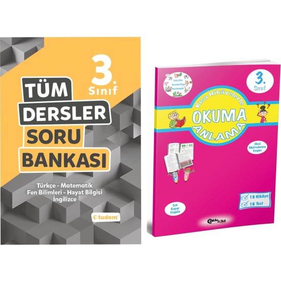 Tudem Yayınları 3 Sınıf Tüm Dersler Soru Bankası Okuma Kitabı