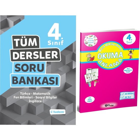 Tudem Yayınları 4 Sınıf Tüm Dersler Soru Bankası Okuma Kitabı