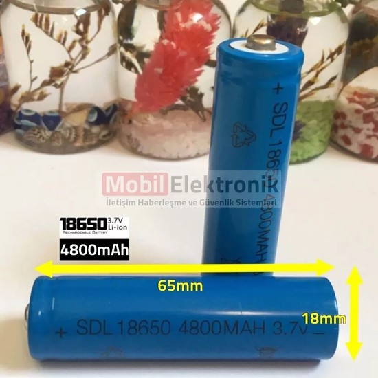 18650 Şarjlı Pil El Feneri Pili Sdl 3 7V 4800MAH 18X65MM Fiyatı