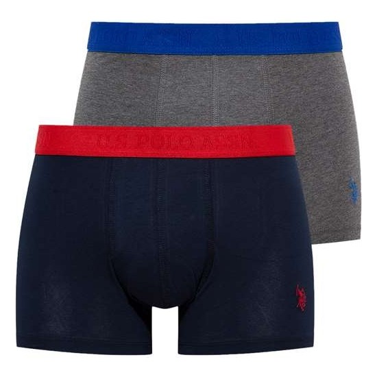 U S Polo Assn Erkek Lacivert Antrasit Melanj Li Boxer Fiyat