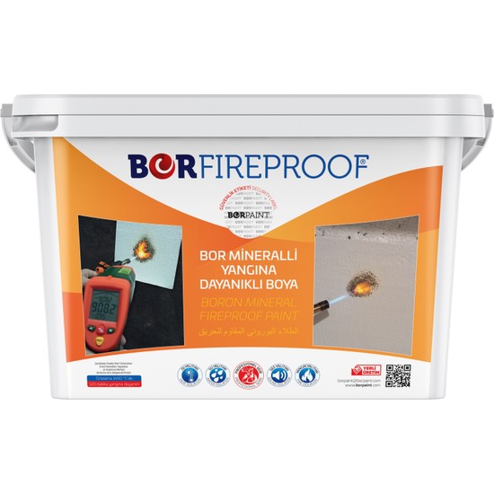 Borpaint Bor Fıreproof Yangına Dayanıklı Boya 18KG Fiyatı