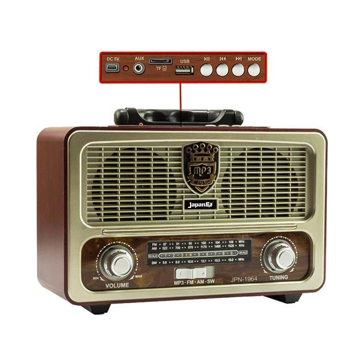 Japanex JPN 1964 Nostalji Radyo Bluetooth Hoparlör Fiyatı