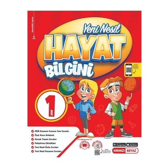 Kırmızı Beyaz Yayınlar Yeni Nesil Hayat Bilgini 1 Sınıf Kitabı