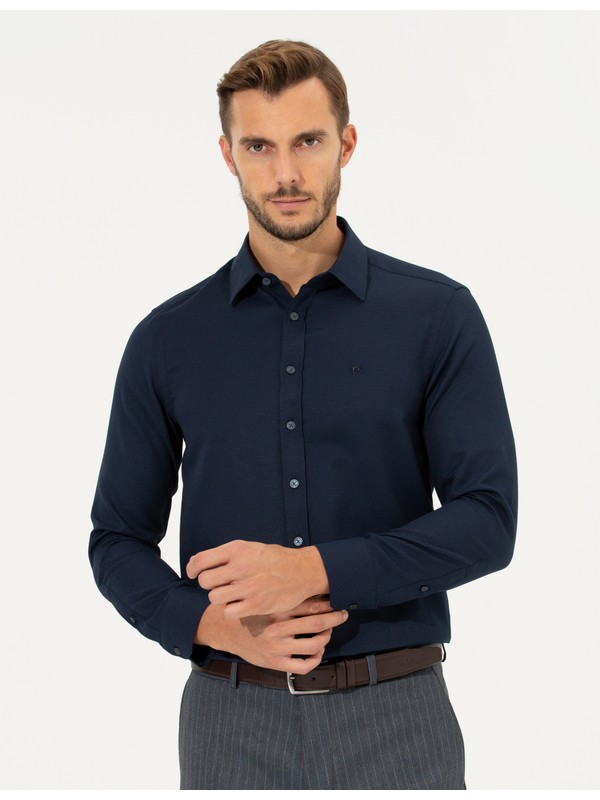 Pierre Cardin Erkek Lacivert Slim Fit G Mlek Vr Fiyat