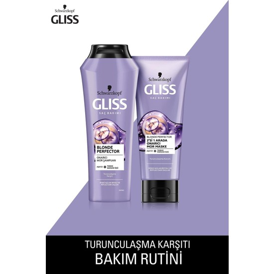 Gliss Blonde Perfector Mor Ampuan Ml Mor Maske Ml Fiyat