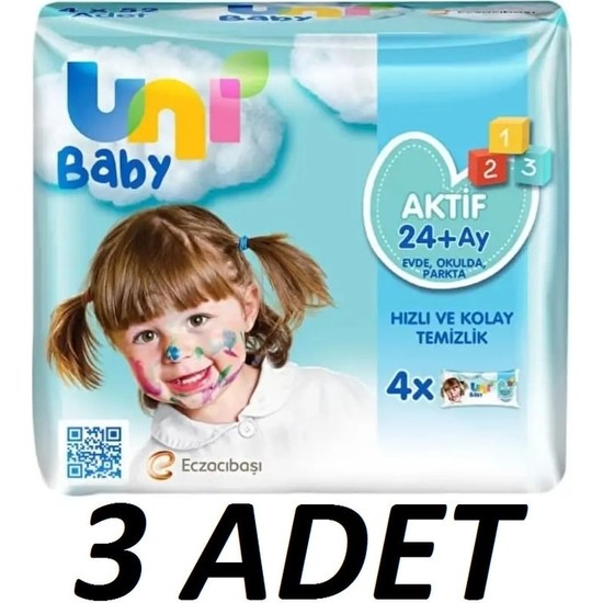 Uni Baby Islak Havlu Aktif 4X52 Adet 3 Adet Fiyatı